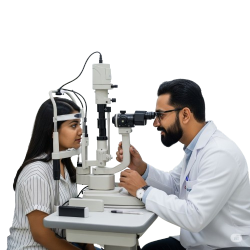 Optometrist-eye-checkup